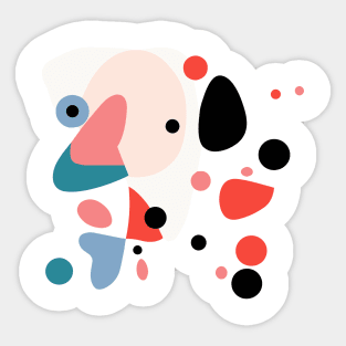 Surreal Shapes (Miro Inspired) Sticker